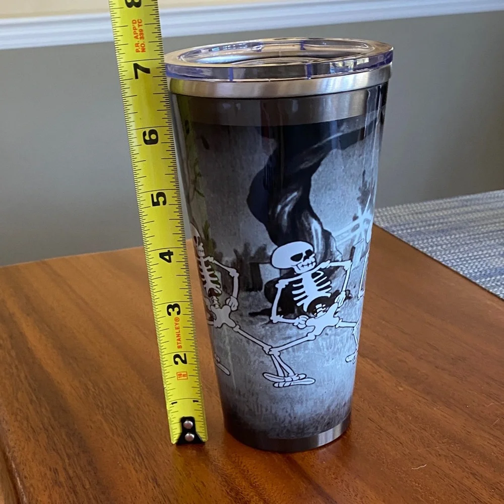 NEW Disneyland Halloween Symphony Skeleton Dance Magic Key stainless tumbler.